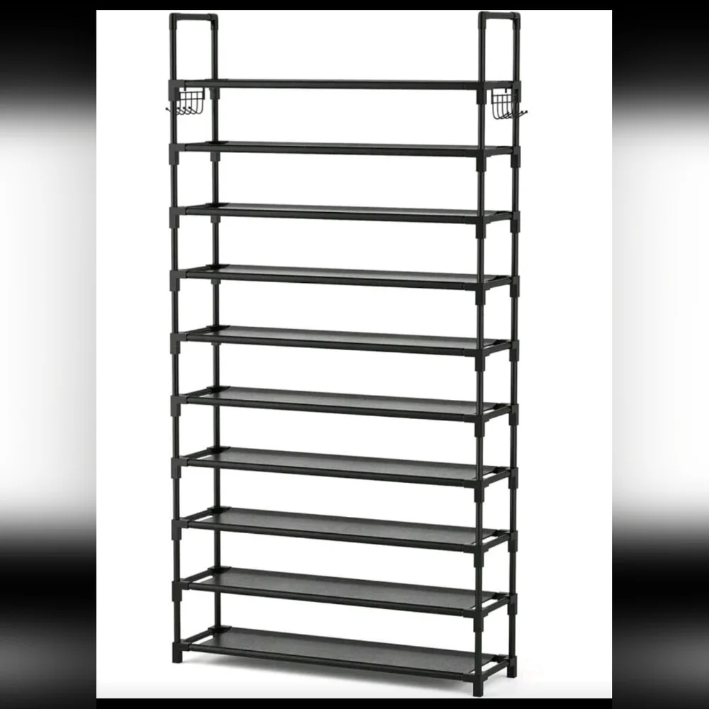 Sturdy Black Multi-Tier Shoe Organizer - Picture 6 of 6